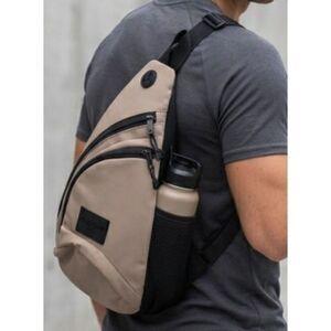 Duchamp London Nylon Sling Backpack Crossbody Travel Bag Tan Cargo Tactical Tech
